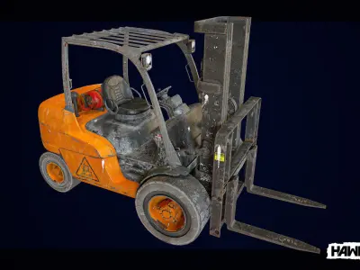 Forklift Truck Low-poly 3D model