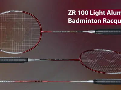 ZR 100 Light Aluminium Badminton Racquet 3D model