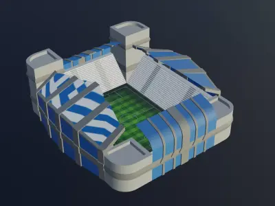 Football Stadium - Greece Low-poly 3D model