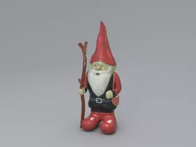 Garden Gnome 3D Model Low-poly 3D model