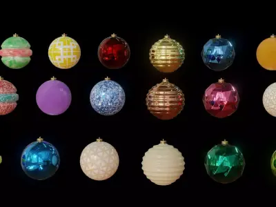 Christmas Decoration Low-poly 3D model