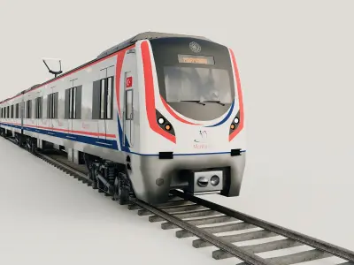 TCDD Marmaray E32000 Train 3D Model 3D model