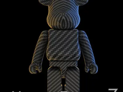 Carbon Body Kit BearBrick 3D model