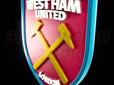 West Ham United logo - Cinematic - 3D print 3D model