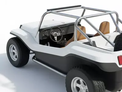 Open Top Off Road Buggy Low-poly 3D model
