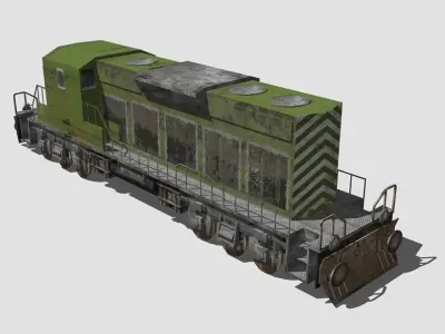 Railway TrainZ Low-poly 3D model