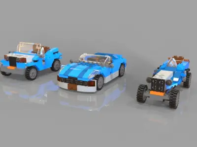 Lego cars pack 3 3D model