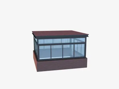 Pavilion glass roof 3D model