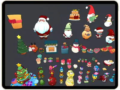 Christmas-pakage Low-poly 3D model