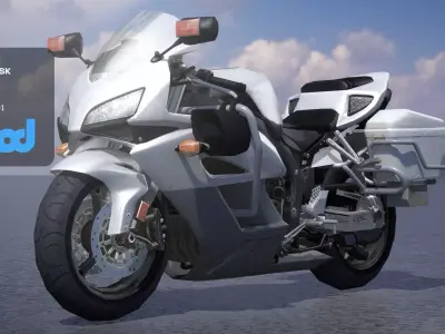 TW Police Motorbike 001 3D model