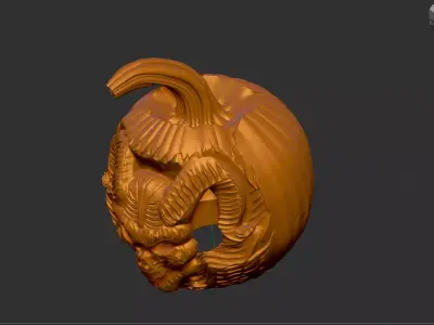 Halloween Pumpkin Decoration - 3D Printable Jack O Lantern  3D print model