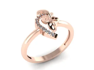 Jewelry Diamond Ring 3D Print Model 3D print model shop