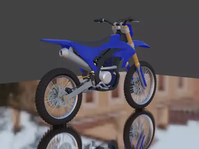 Yamaha YZ450F Low-poly 3D model