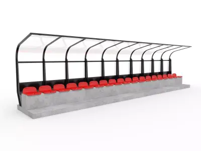 Soccer Bench 10 3D model