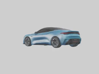 Electric Performance Coupe model Low-poly 3D model