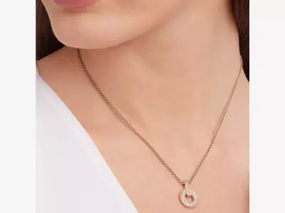 BULGARI - BVLGARI BVLGARI - NECKLACE - HOLE WITH DIAMONDS 3D print model