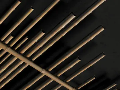 Ceiling bamboo cage random decor n1 3D model