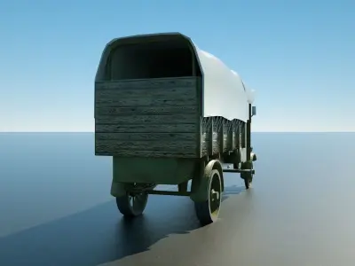 WW1 Military Truck Low-poly 3D model