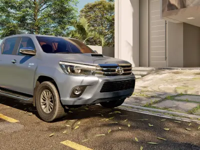 Hilux  car scene in lumion 3D model 3D model