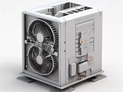 Realistic Industrial HVAC Unit Low-poly 3D model