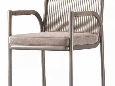 black garden soe chair 3D model