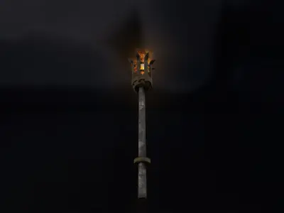 Torch 01 Low-poly 3D model