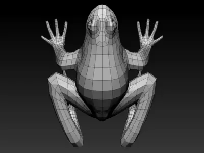 3D FROG - LOWPOLY Low-poly 3D model