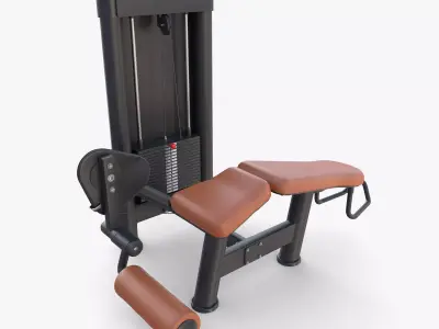 Leg curl machine 3D model