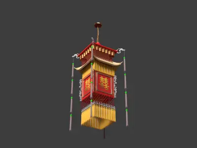 Chinese palace lantern   3D model 5