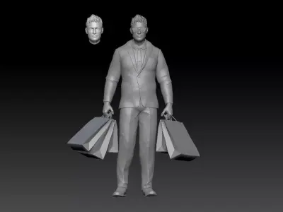 SHOPPING GIRL BODYGUARD 3D print model