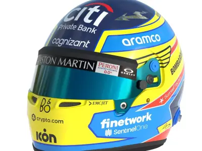 F1 Aston Martin Helmets 2023 3D model