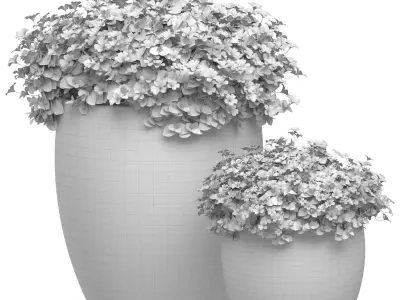 Flowerbed in a garden pot Flowers Garden Plant Patio   3D model