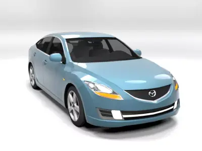MAZDA 6 5DOOR 2009 LOWPOLY Low-poly 3D model