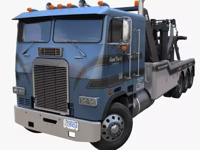 Freightliner Holmes tow truck Low-poly 3D model