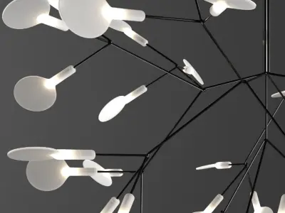 Chandelier Moooi Heracleum II Small BLACK 3D model