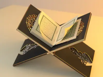 Quran Book Animation 3D model