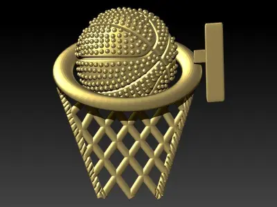 Basketball Net Necklace Pendant Charm Sport Jewelry 3D print model