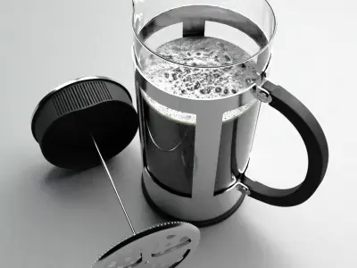 French Press Low-poly 3D model