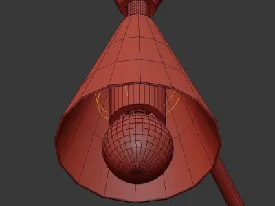 Cairo Chandelier Black And Gold 3D model