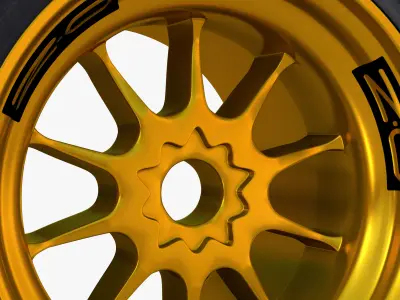 E23 Soft Rear tyre Low-poly 3D model