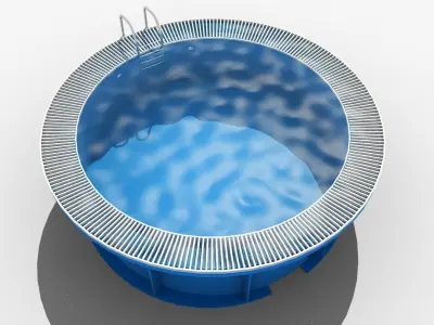 Kruh preliv 3D model