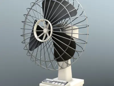 Retro Fan - Clean and Old 3D Model Collection
