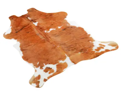 Tricolor Cowhide Rug A26876 3D model