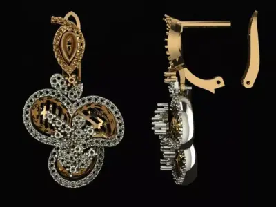 Set ring and earrings for 3D models 3D print model