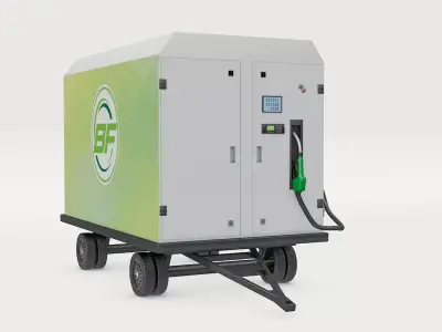 Movable Portable Dispenser on Cart Low-poly 3D model