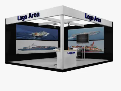 Booth Exhibition Stand a110b 3D model