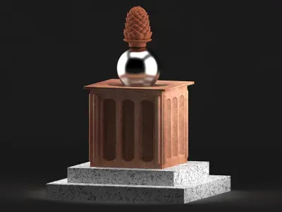 Pine Cone Statue 3D model