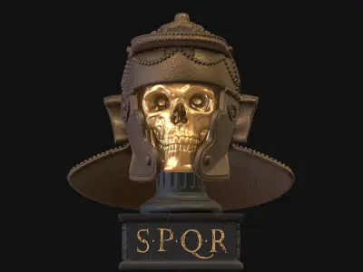 Ancient Roman Helmet Skull Home Decor  3D print model