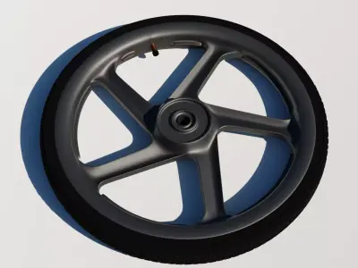 Alloy rim 3d model for bike  3D model
