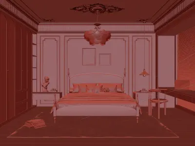  Bedroom interior 74 3D model